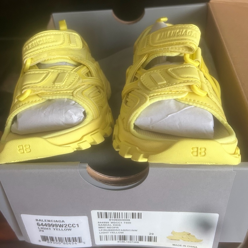 Balenciaga Kids Yellow Sandals